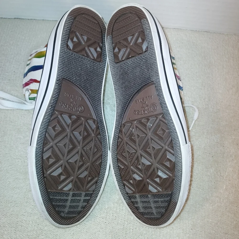 Converse Rainbow Zebra Striped All Star High-tops size Y4/36 Eur